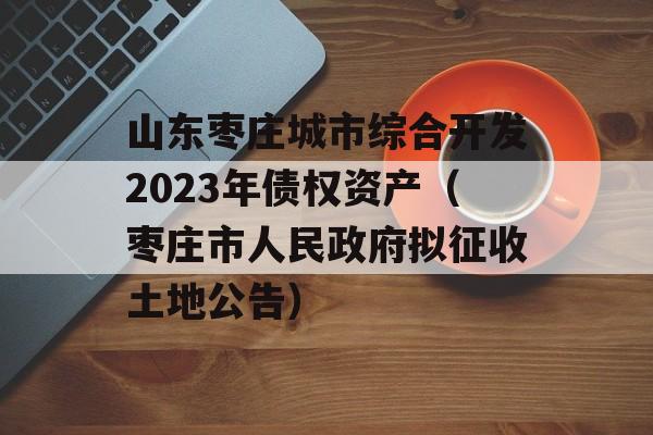 山东枣庄城市综合开发2023年债权资产（枣庄市人民政府拟征收土地公告）