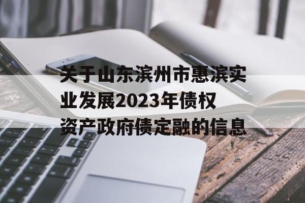 关于山东滨州市惠滨实业发展2023年债权资产政府债定融的信息