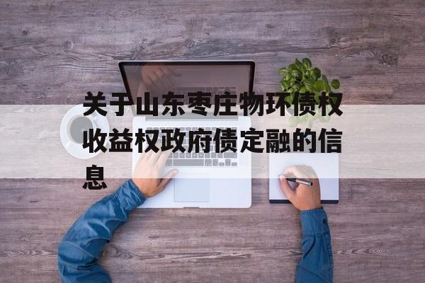 关于山东枣庄物环债权收益权政府债定融的信息