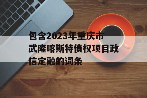 包含2023年重庆市武隆喀斯特债权项目政信定融的词条