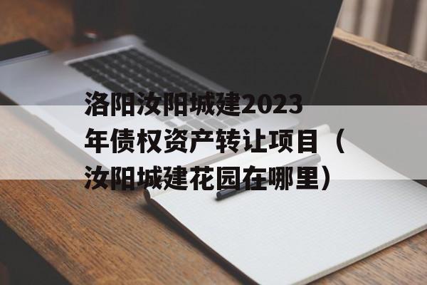 洛阳汝阳城建2023年债权资产转让项目（汝阳城建花园在哪里）