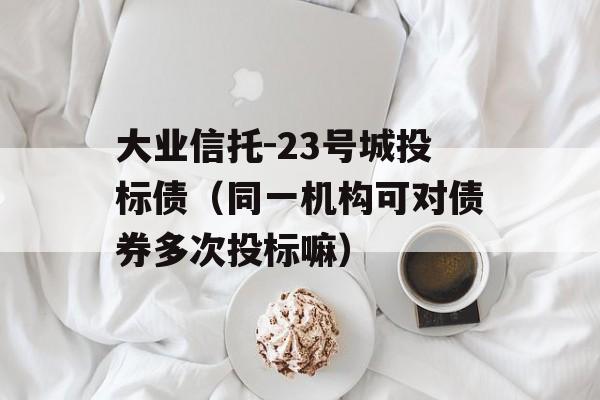 大业信托-23号城投标债（同一机构可对债券多次投标嘛）