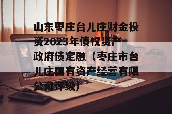 山东枣庄台儿庄财金投资2023年债权资产政府债定融（枣庄市台儿庄国有资产经营有限公司评级）