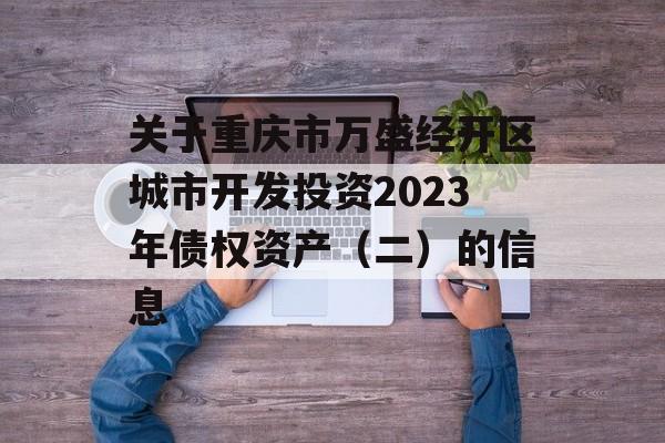 关于重庆市万盛经开区城市开发投资2023年债权资产（二）的信息