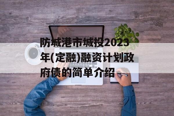 防城港市城投2023年(定融)融资计划政府债的简单介绍