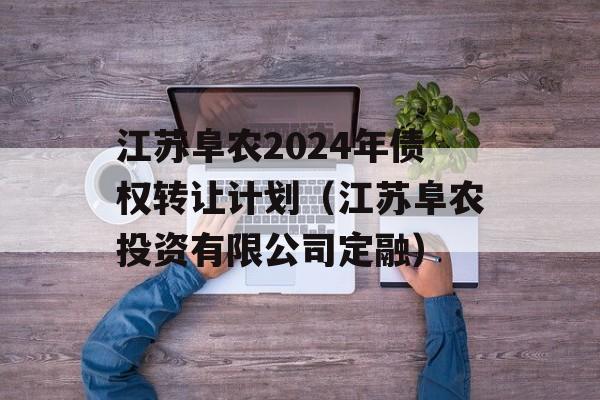 江苏阜农2024年债权转让计划（江苏阜农投资有限公司定融）