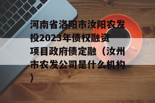 河南省洛阳市汝阳农发投2023年债权融资项目政府债定融（汝州市农发公司是什么机构）