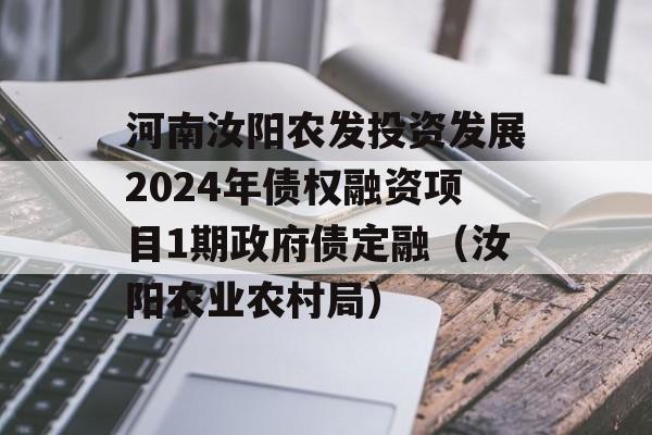 河南汝阳农发投资发展2024年债权融资项目1期政府债定融（汝阳农业农村局）