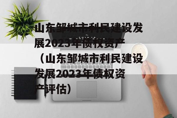 山东邹城市利民建设发展2023年债权资产（山东邹城市利民建设发展2023年债权资产评估）